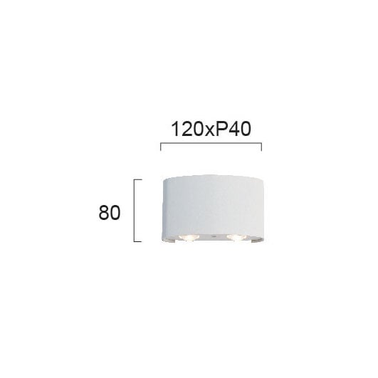 Απλίκα Led Εξωτερικού Χώρου Viokef Twist White 4211000 Φωτιστικά Τοίχου Απλίκες Spitishop
