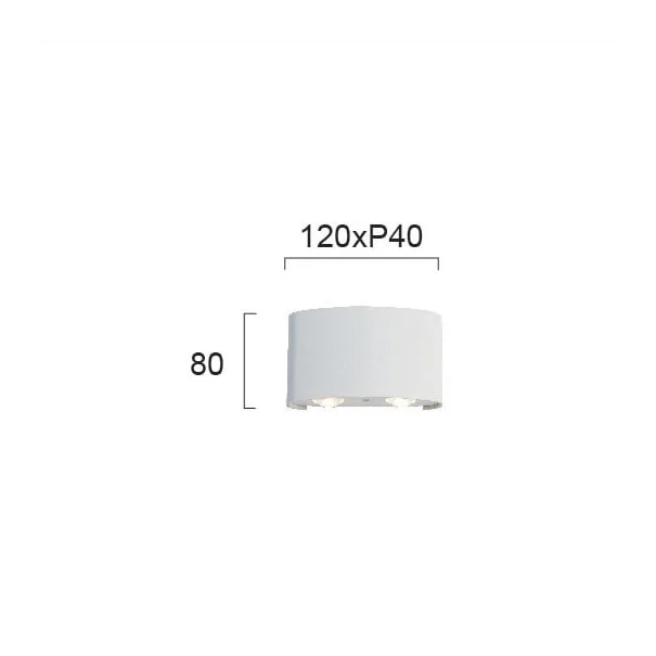 Απλίκα LED Εξωτερικού Χώρου Viokef Twist White 4211000