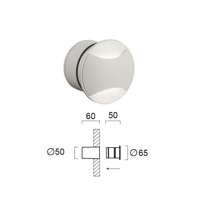 Απλίκα Led Εξωτερικού Χώρου Χωνευτή Viokef Ithaki 4262000 Φωτιστικά Τοίχου Απλίκες Spitishop