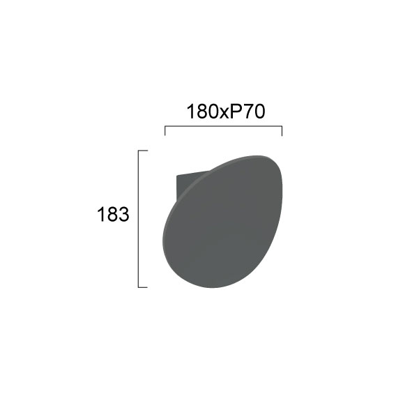 Απλίκα Τοίχου Led Viokef Corto Anthracite 4285301 Φωτιστικά Απλίκες Spitishop