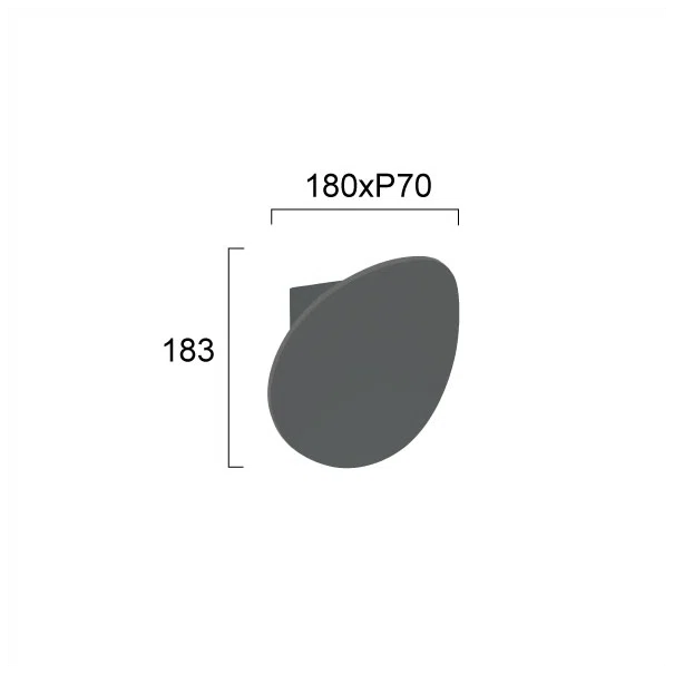 Απλίκα Τοίχου LED Viokef Corto Anthracite 4285301