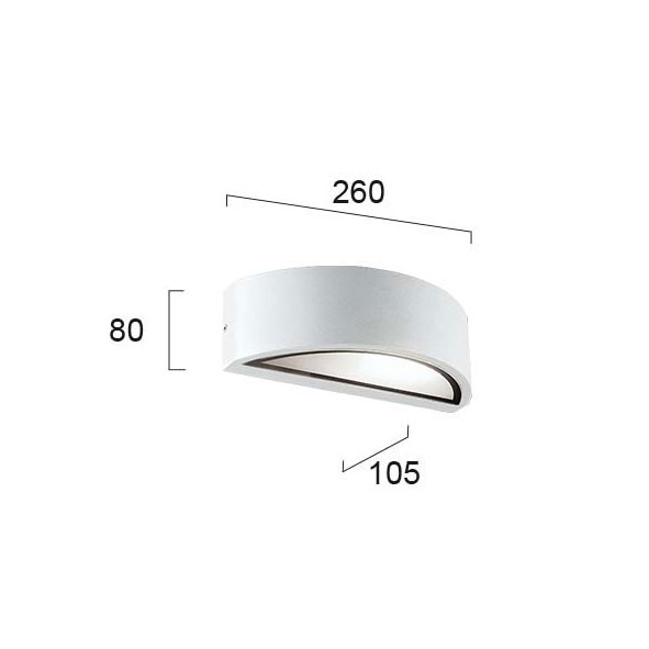 Απλίκα Εξωτερικού Χώρου Viokef Rhodes White 4100701 Φωτιστικά Τοίχου Απλίκες Spitishop