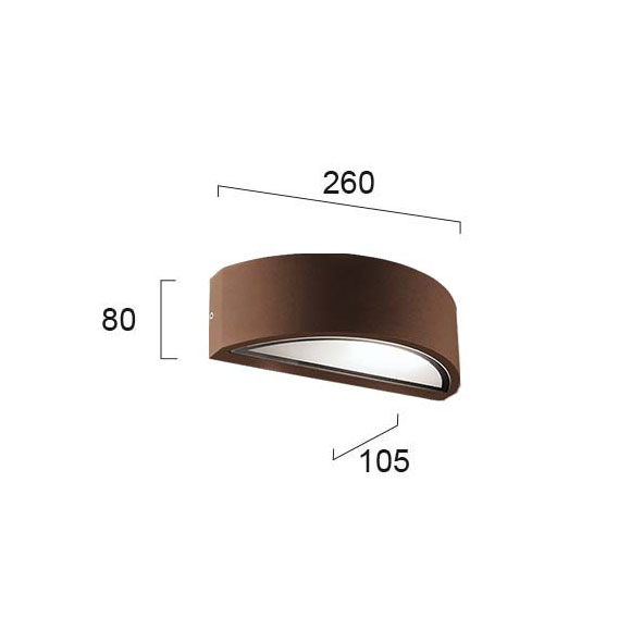 Απλίκα Εξωτερικού Χώρου Viokef Rhodes Brown 4100702 Φωτιστικά Τοίχου Απλίκες Spitishop