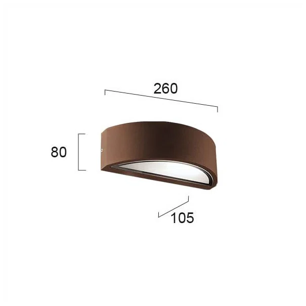 Απλίκα Εξωτερικού Χώρου Viokef Rhodes Brown 4100702