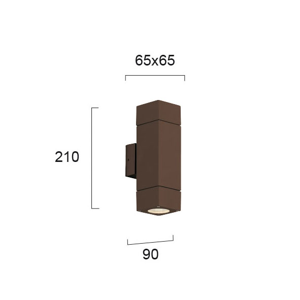 Απλίκα Εξωτερικού Χώρου Viokef Paros Brown 4053702 Φωτιστικά Τοίχου Απλίκες Spitishop