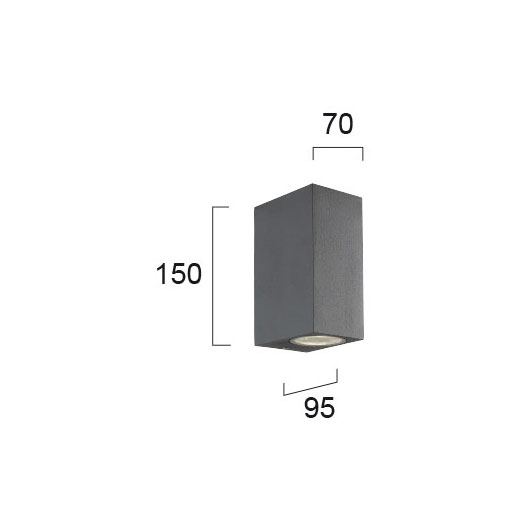 Απλίκα Εξωτερικού Χώρου Viokef Tilos Anthracite 4099400 Φωτιστικά Τοίχου Απλίκες Spitishop