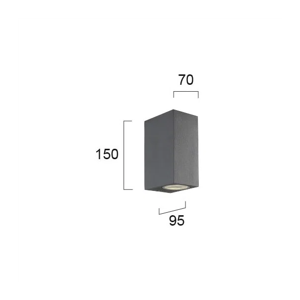 Απλίκα Εξωτερικού Χώρου Viokef Tilos Anthracite 4099400