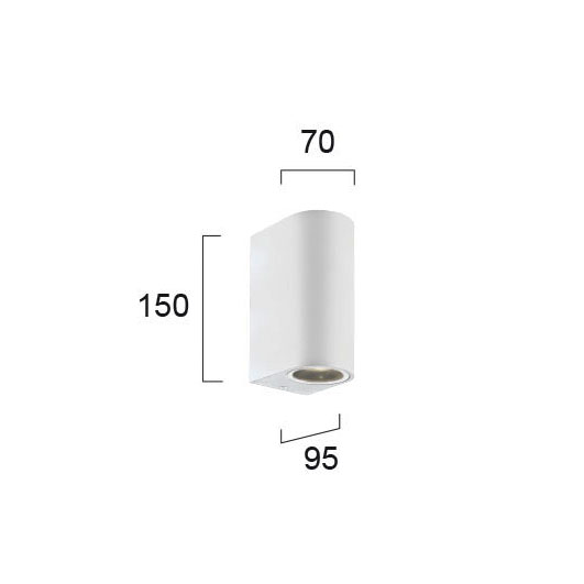 Απλίκα Εξωτερικού Χώρου Viokef Tilos White 4099601 Φωτιστικά Τοίχου Απλίκες Spitishop