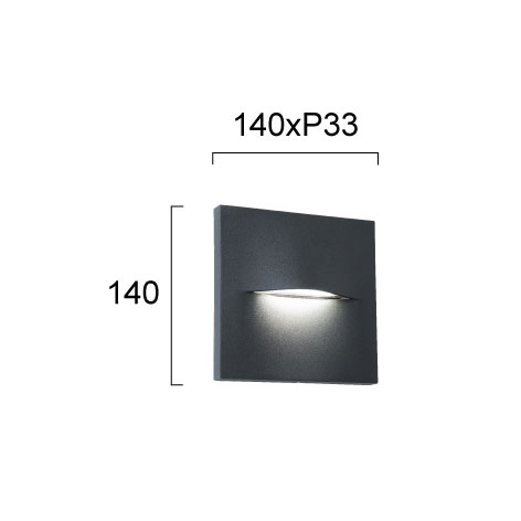 Απλίκα Led Εξωτερικού Χώρου Viokef Vita Anthracite 4298400 Φωτιστικά Τοίχου Απλίκες Spitishop