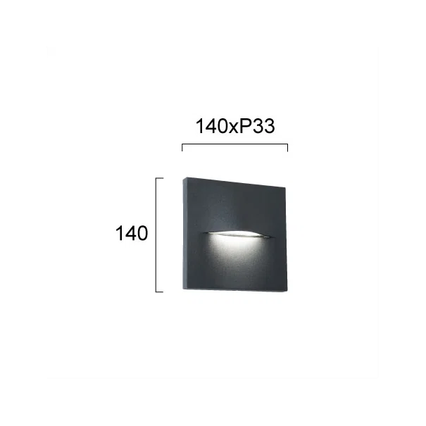 Απλίκα LED Εξωτερικού Χώρου Viokef Vita Anthracite 4298400