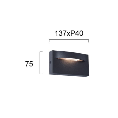 Απλίκα Led Εξωτερικού Χώρου Viokef Vita Anthracite 4298200 Φωτιστικά Τοίχου Απλίκες Spitishop