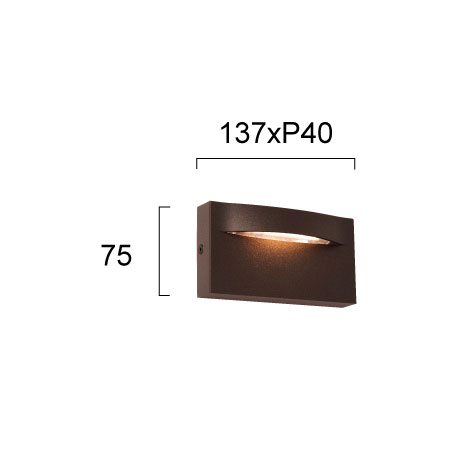 Απλίκα Led Εξωτερικού Χώρου Viokef Vita Brown 4298201 Φωτιστικά Τοίχου Απλίκες Spitishop