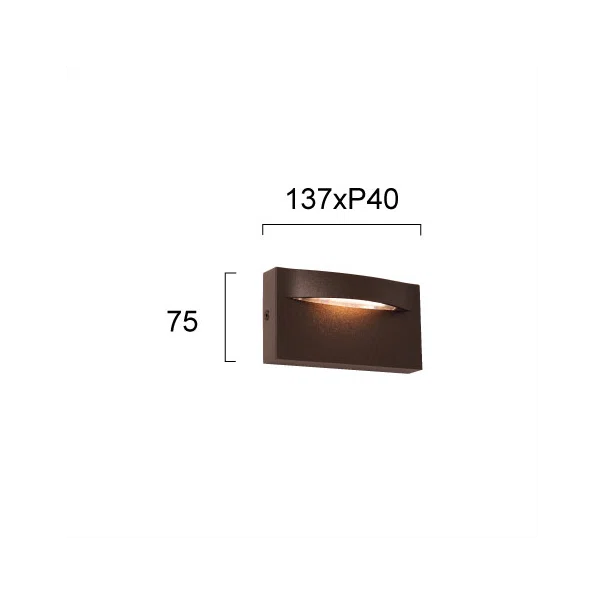 Απλίκα LED Εξωτερικού Χώρου Viokef Vita Brown 4298201
