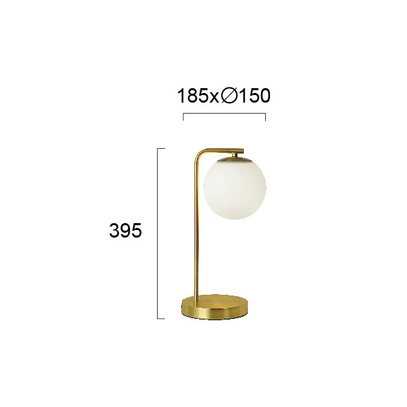 Πορτατίφ Viokef Danae Gold 4219300 Φωτιστικά Επιτραπέζια Spitishop