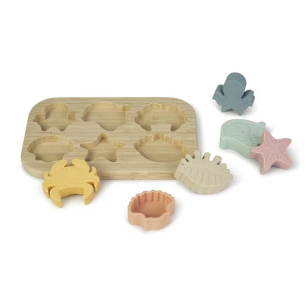 Ξύλινο Παζλ Με 6 Σφηνώματα Saro Sea Life 3330