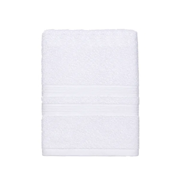 Πετσέτα Προσώπου Λευκή (50x90) Hotel Stripes 450gr/m2