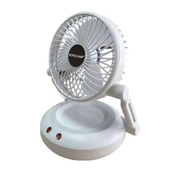 Ανεμιστήρας Επιτραπέζιος/Τοίχου Με Φως Led USB Eurolamp 3W 300-20512