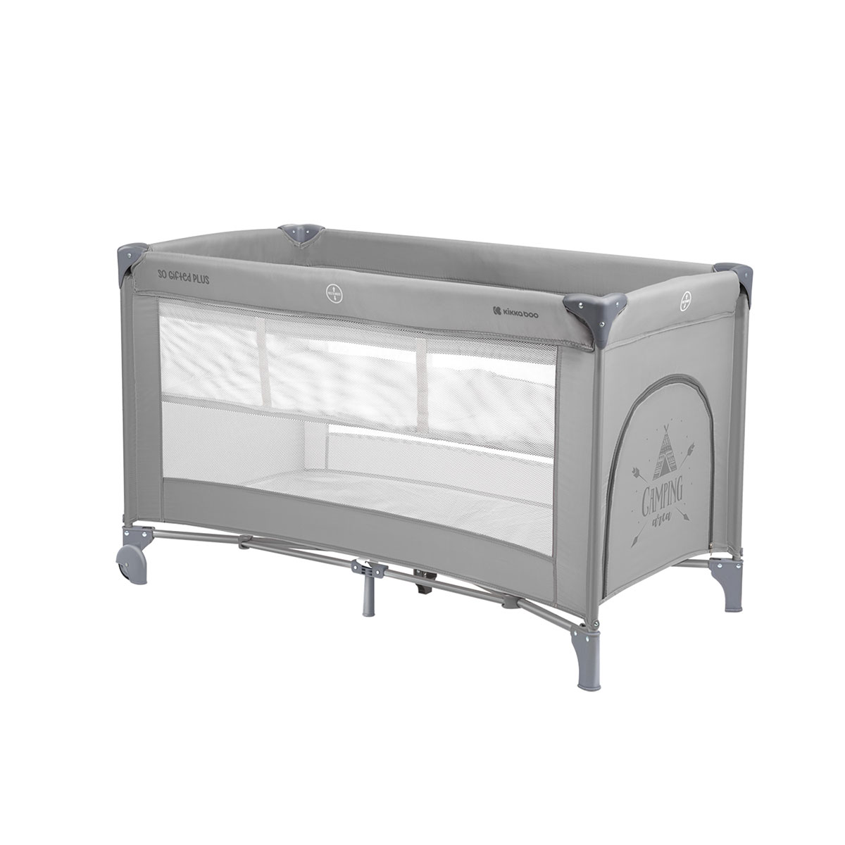 Παρκοκρέβατο 2 Θέσεων (0+ Μηνών/Έως 15kg) Kikka Boo So Gifted Plus Grey