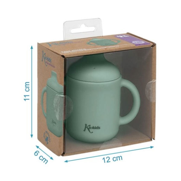 Ποτήρι Εκπαιδευτικό Σιλικόνης 120Ml Kiokids Μέντα 3783 Παιδικά Είδη Φαγητού & Αξεσουάρ Σερβιρίσματος Βρεφικά Ποτήρια Spitishop