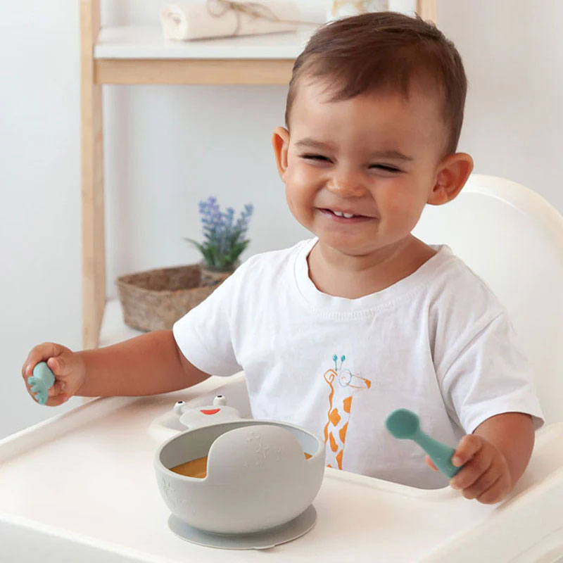 Μπολ Σιλικόνης (Φ9) Kiokids Σαλιγκάρι Γκρι 4183 Παιδικά Είδη Φαγητού & Αξεσουάρ Σερβιρίσματος Βρεφικά Πιάτα - Spitishop