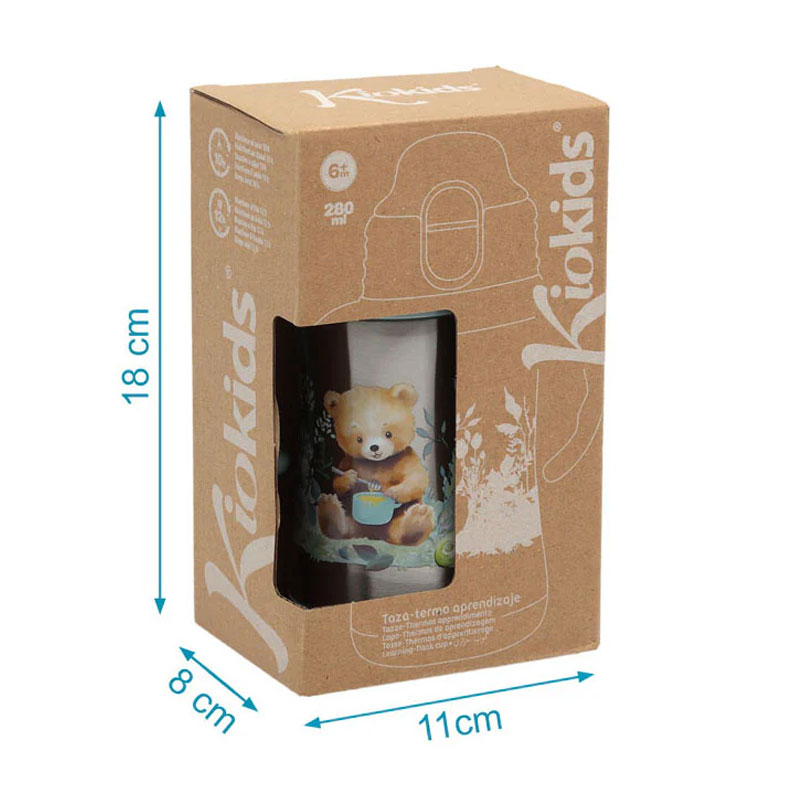 Παγούρι - Θερμός 280Ml με Καλαμάκι Kiokids Little Beer 3807 Παιδικά Είδη Φαγητού & Αξεσουάρ Σερβιρίσματος Παγούρια Spitishop
