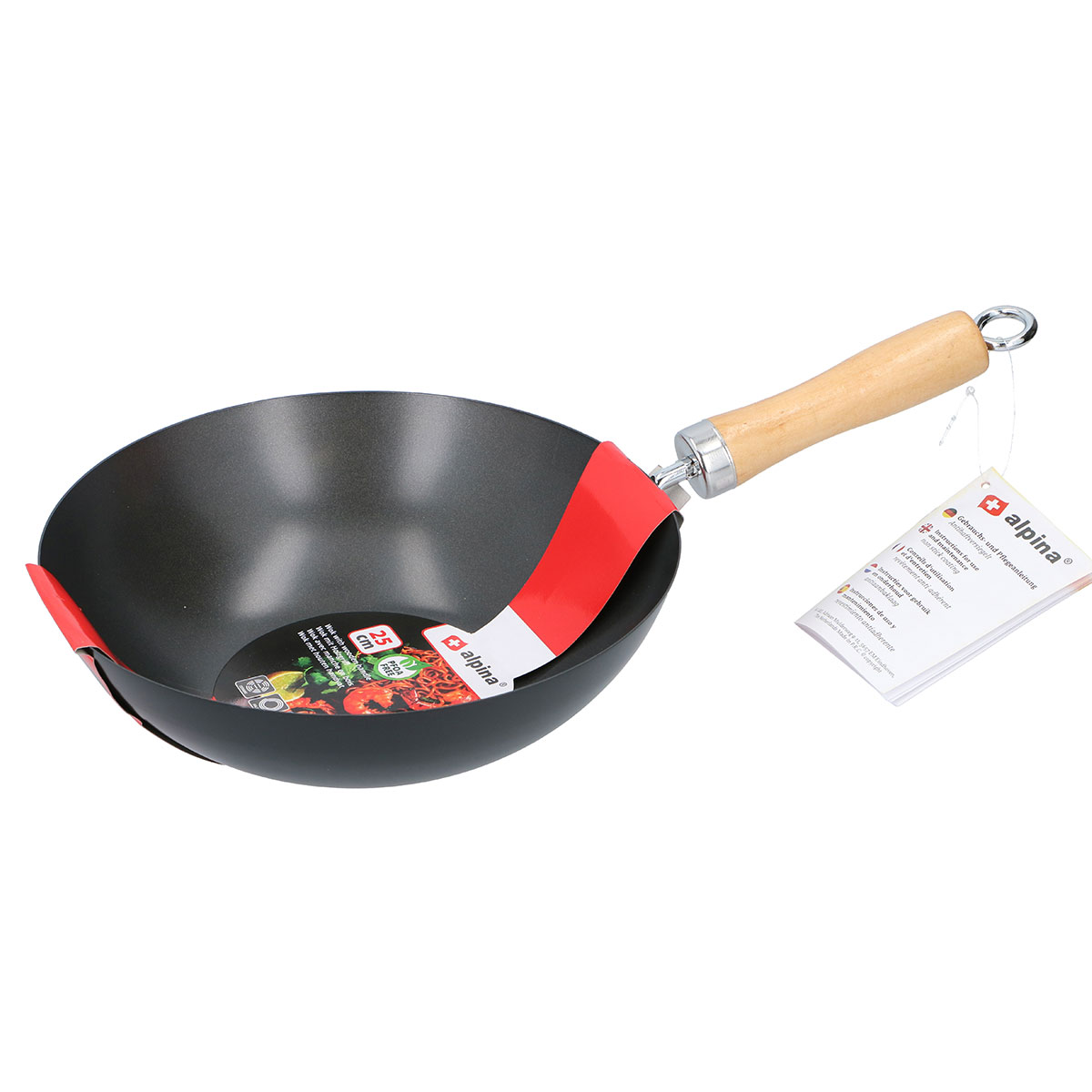 Αντικολλητικό Wok (25Εκ ) Alpina 871125213046 Μαγειρική - Ζαχαροπλαστική Μαγειρικά Σκεύη Τηγάνια Spitishop