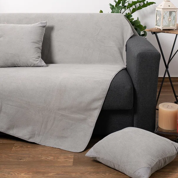 Ριχτάρι Καναπέ Τετραθέσιου (180x350) Silk Fashion 1715 Grey
