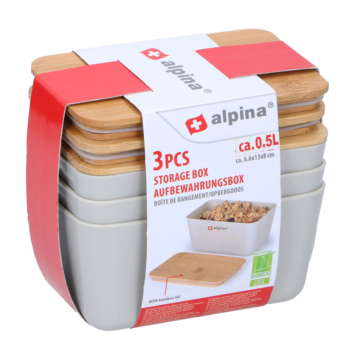 Δοχεία Αποθήκευσης 500ml (Σετ 3τμχ) Alpina 871125225151