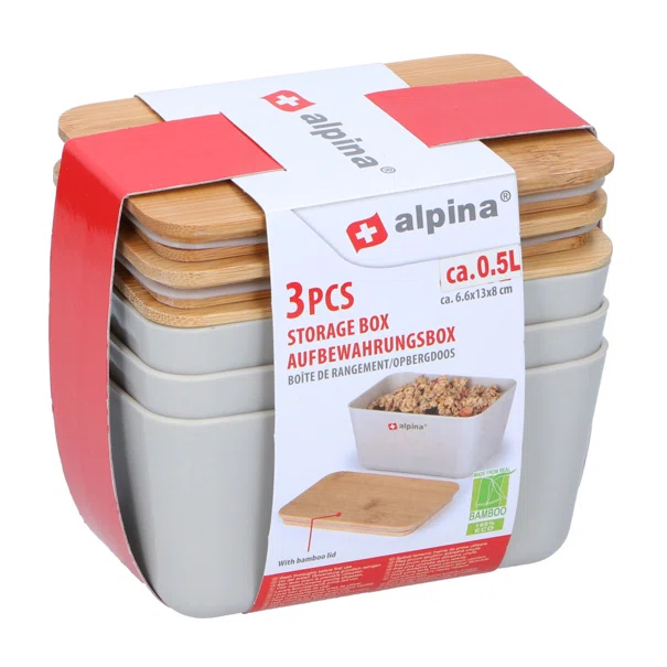 Δοχεία Αποθήκευσης 500ml (Σετ 3τμχ) Alpina 871125225151