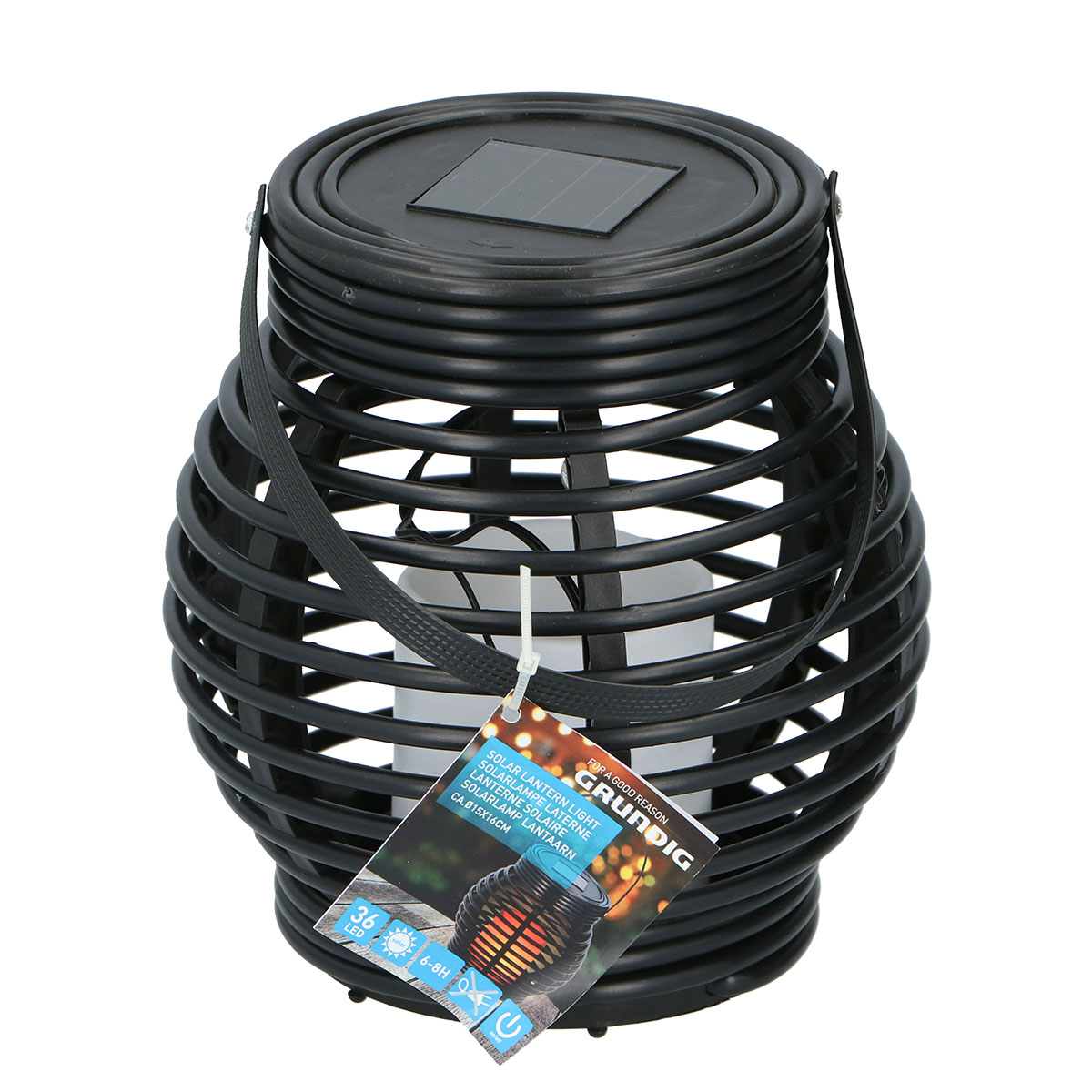 Ηλιακό Φανάρι Led (Φ15X16) Grundig 871125216625 Φωτιστικά Εξωτερικού Χώρου - Κήπου Ηλιακά Spitishop