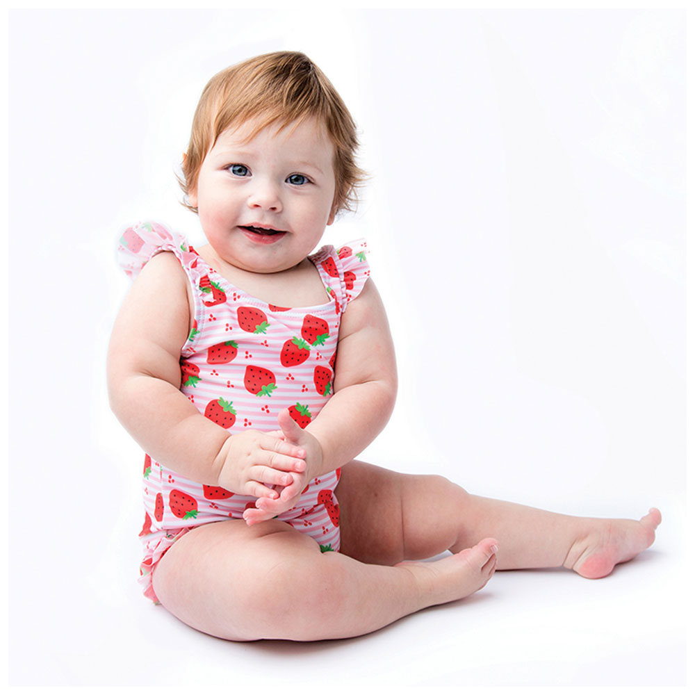 Παιδικό Ολόσωμο Μαγιό Αμάνικο Zoocchini Strawberry Θαλάσσης Παιδικά Είδη - Αντηλιακές Μπλούζες Spitishop