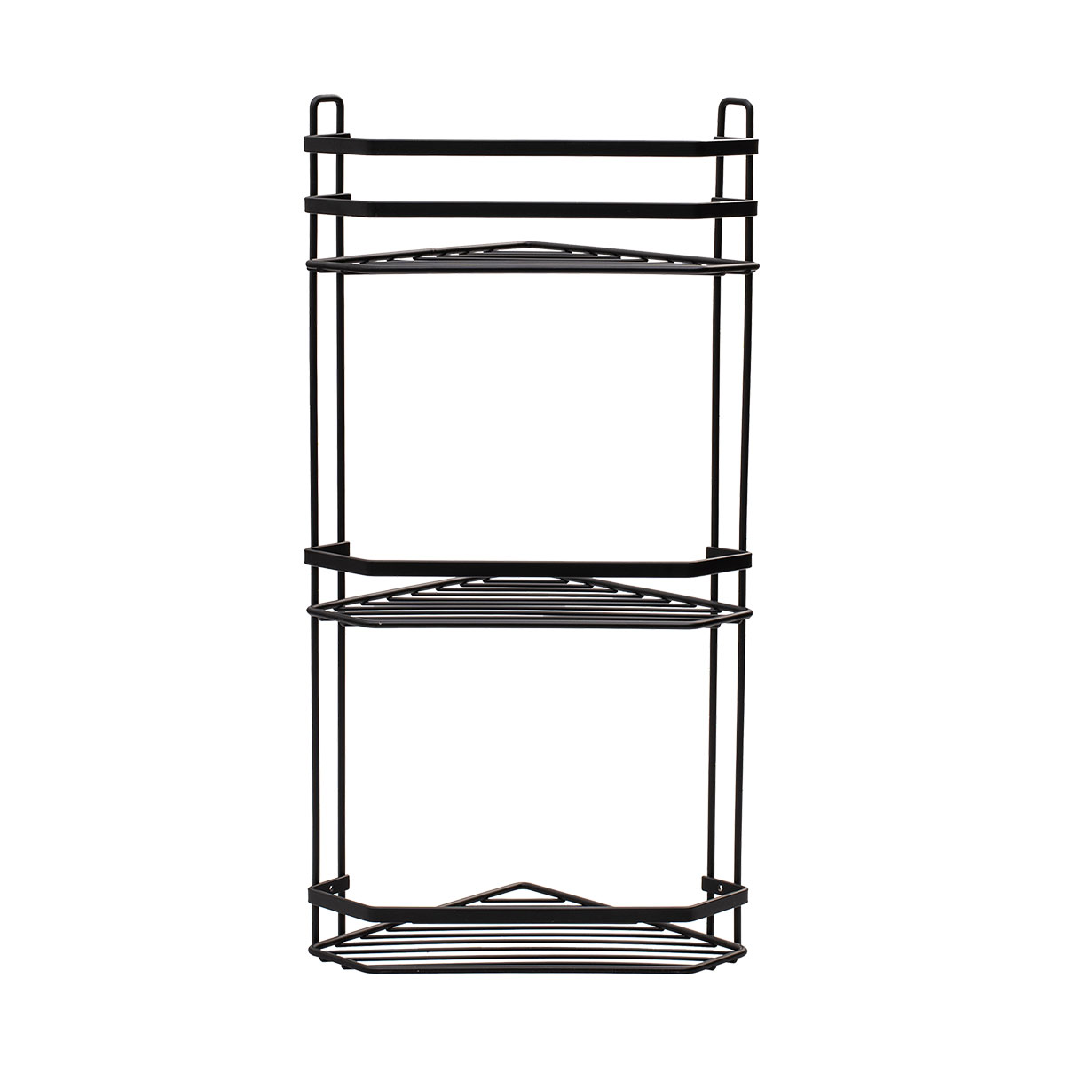 Γωνιακή Ραφιέρα Μπάνιου Τριπλή (27.7x18.1x53.9) Estia Elegant Black 02-6488