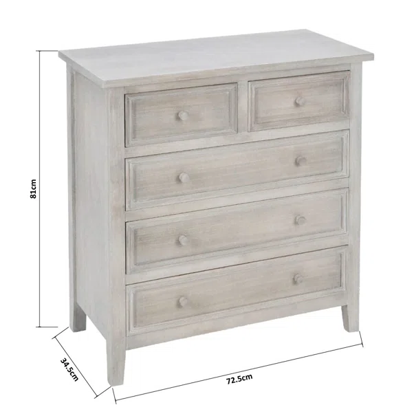 Συρταριέρα 5 Θέσεων (72.5x34.5x81) A-S Charme Natural 121474C