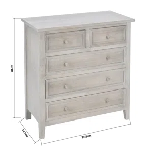 Συρταριέρα 5 Θέσεων (72.5x34.5x81) A-S Charme Natural 121474C