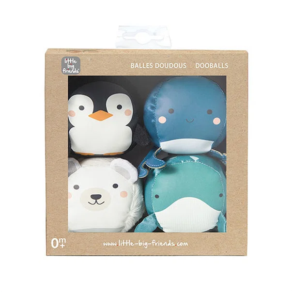 Λούτρινα Ζωάκια (Σετ 4τμχ) Baby To Love Dooballs Polar BTL303518