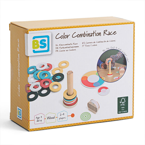 Ξύλινο Επιτραπέζιο Παιχνίδι Bs Toys Αγώνας Συνδυασμού Χρωμάτων Ga462 Παιχνίδια Ξύλινα Spitishop