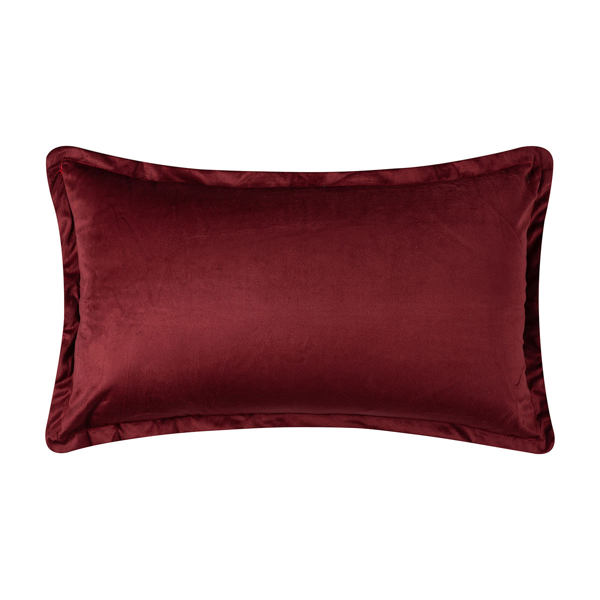 Διακοσμητική Μαξιλαροθήκη Βελουτέ (35x60) Silk Fashion A804 Μπορντώ