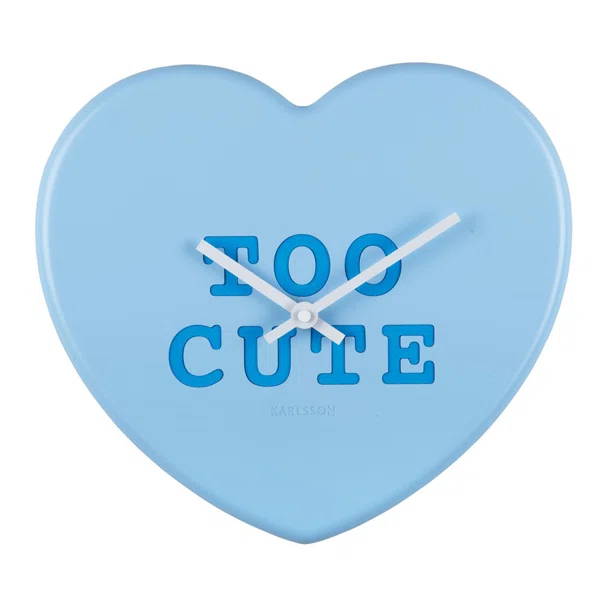 Ρολόι Τοίχου (27x6x30) Karlsson Heart Candy Soft Blue