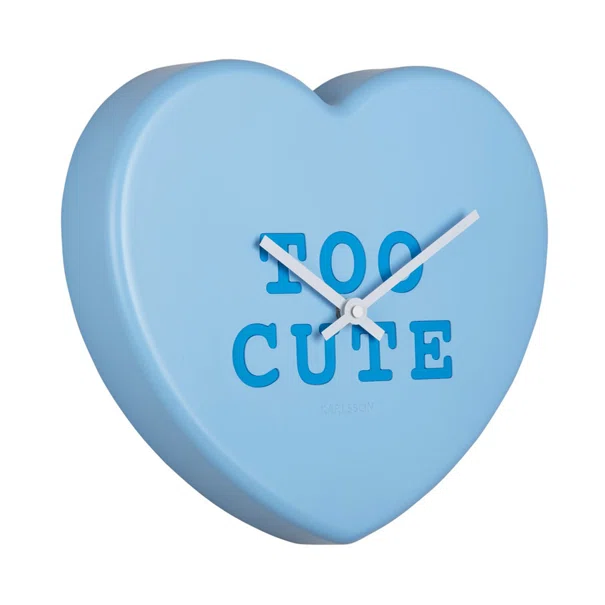 Ρολόι Τοίχου (27x6x30) Karlsson Heart Candy Soft Blue