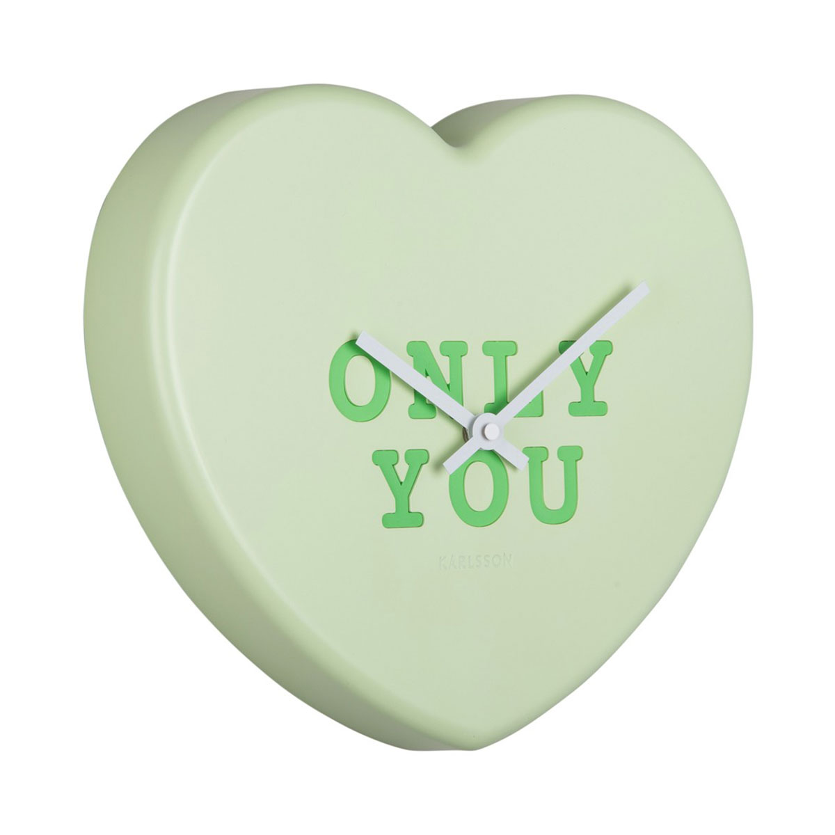 Ρολόι Τοίχου (27x6x30) Karlsson Heart Candy Soft Green