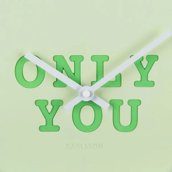 Ρολόι Τοίχου (27x6x30) Karlsson Heart Candy Soft Green