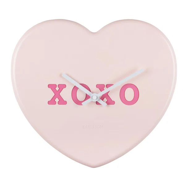 Ρολόι Τοίχου (27x6x30) Karlsson Heart Candy Soft Pink
