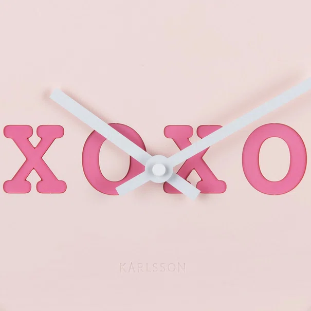 Ρολόι Τοίχου (27x6x30) Karlsson Heart Candy Soft Pink