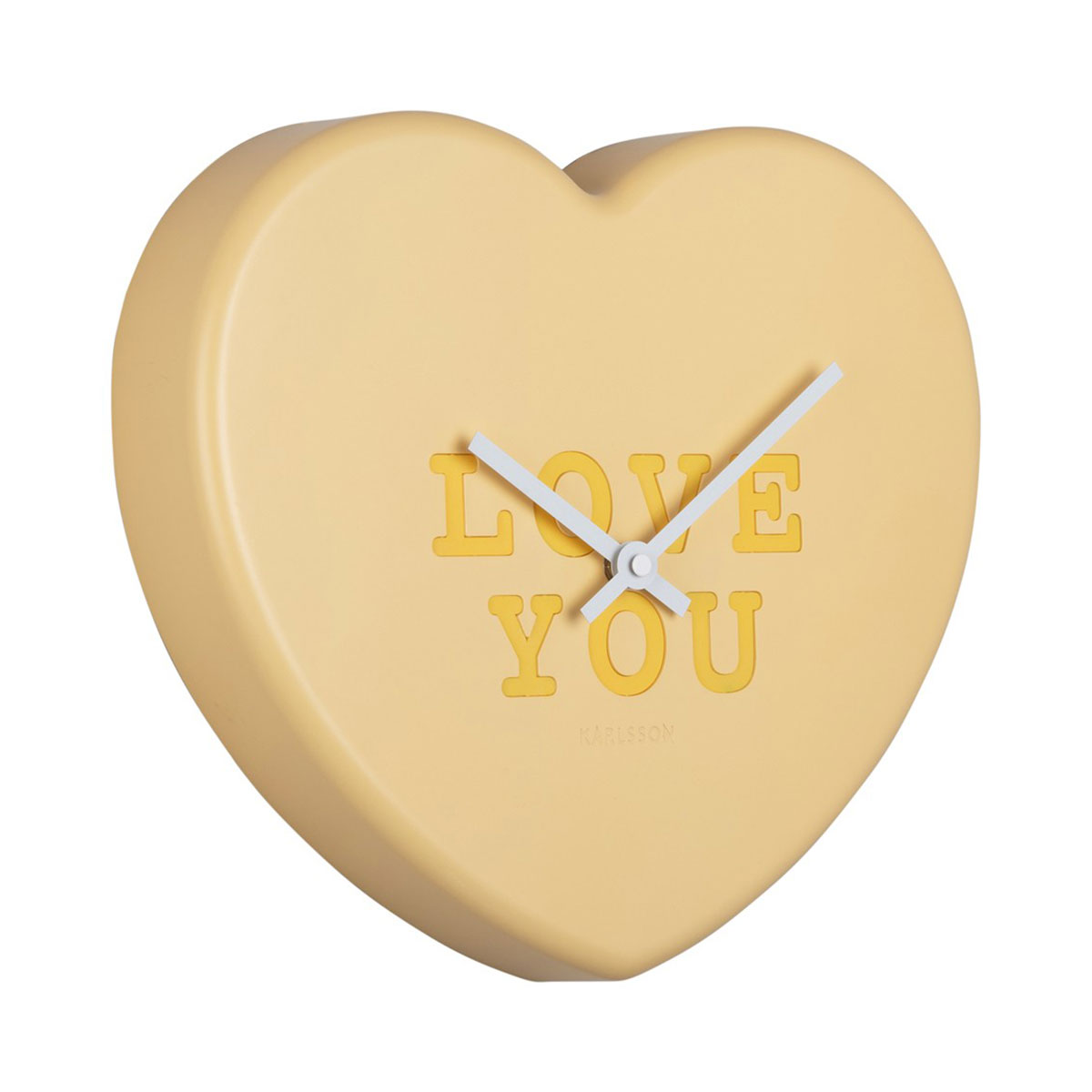 Ρολόι Τοίχου (27x6x30) Karlsson Heart Candy Soft Yellow