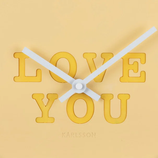 Ρολόι Τοίχου (27x6x30) Karlsson Heart Candy Soft Yellow