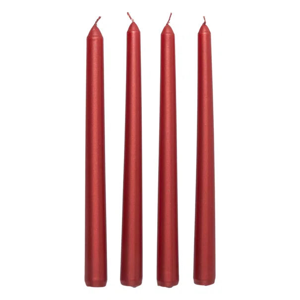 Κεριά Για Κηροπήγιο 25εκ. (Σετ 4τμχ) A-S Satin Red 199309