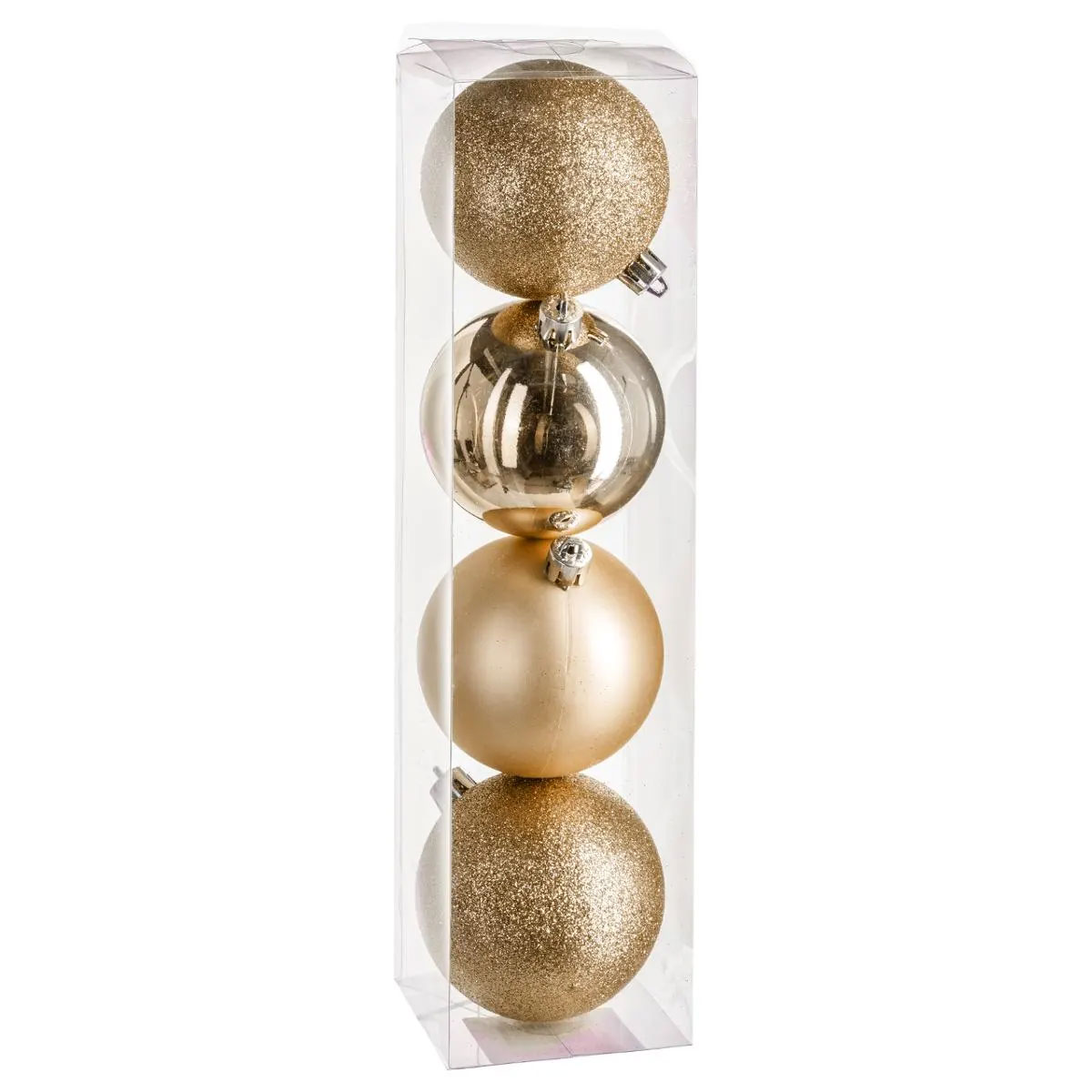Χριστουγεννιάτικες Μπάλες (Σετ 4τμχ) A-S Gold 129243OR