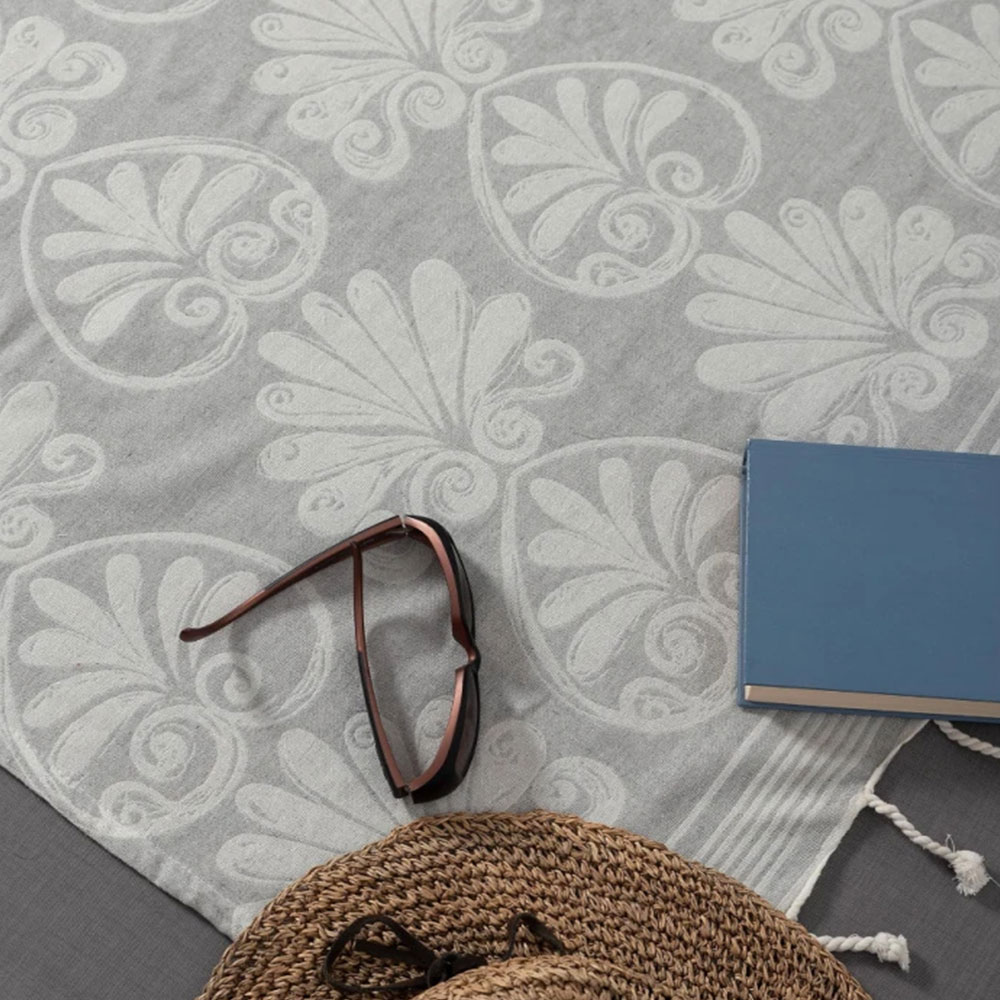 Παρεό (90X180) Silk Fashion Sf07 Light Grey Θαλάσσης Spitishop