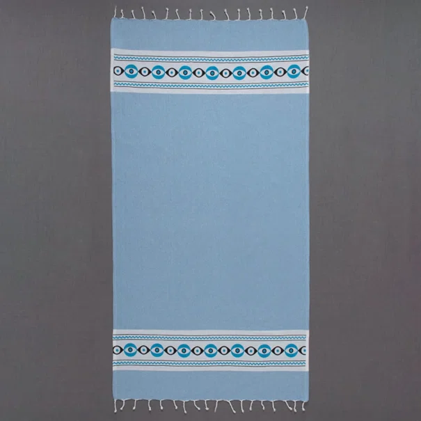 Πετσέτα Θαλάσσης - Παρεό (90x180) Silk Fashion nkp707 Σιέλ