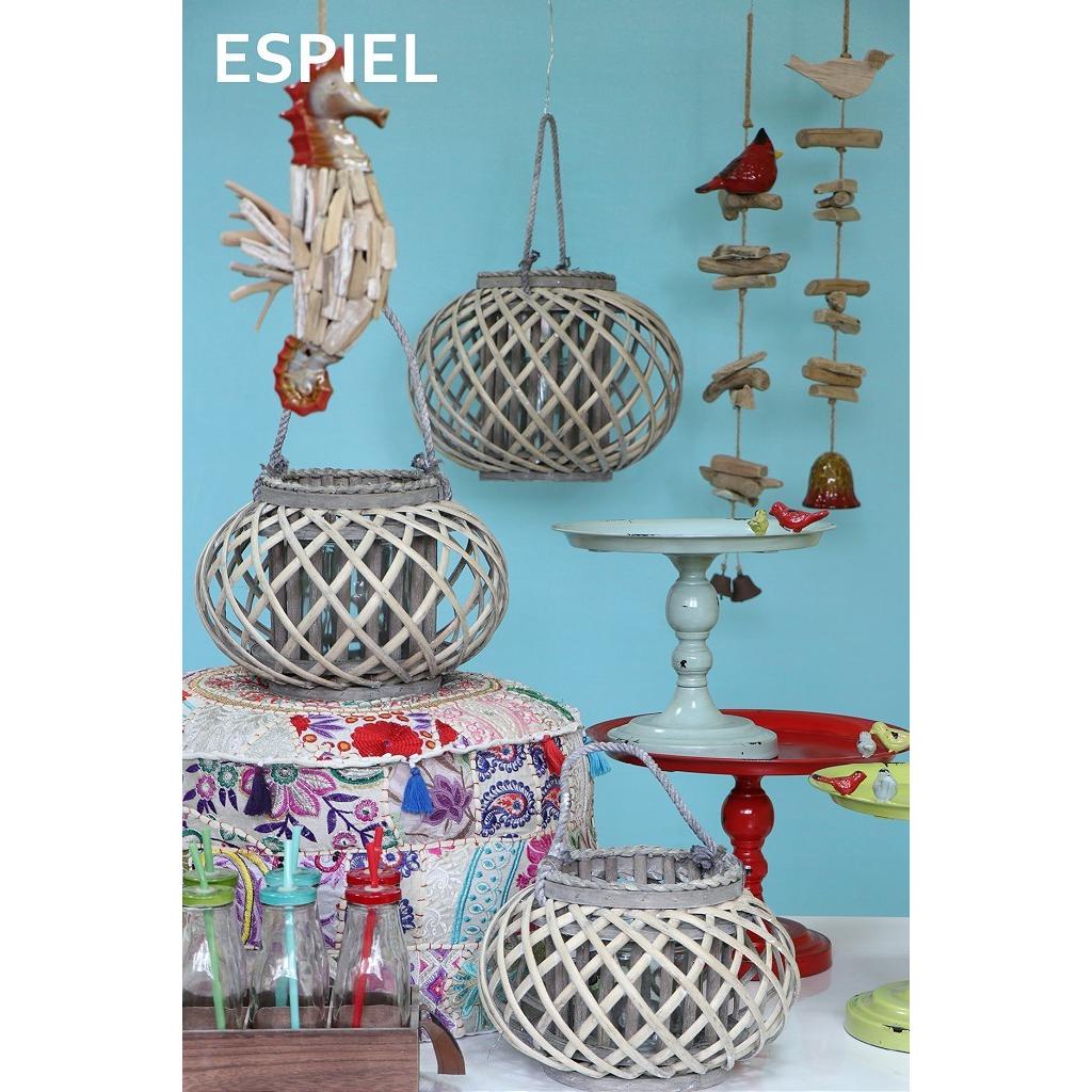 Φανάρι (Φ23X13) Espiel Lux206K4 Κήπος Διακοσμητικά Κήπου & Μπαλκονιού Spitishop